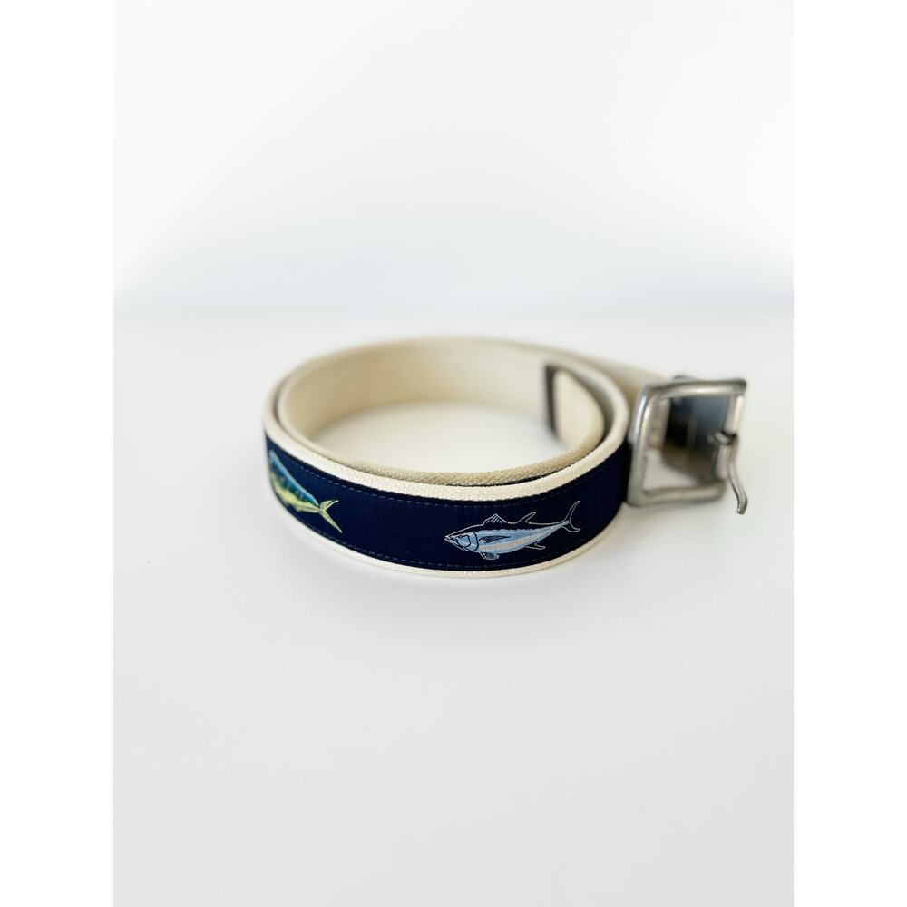 Field & Stream Fish Pattern Fabric Belt 34